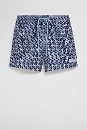 Recycled Blend Geometric Board Short