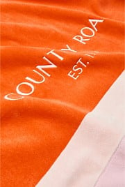 Verified Australian Cotton CR Est. 1974 Border Beach Towel