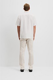 Relaxed Fit Good Earth Cotton Short Sleeve Oxford Shirt