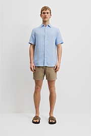 Regular Fit Organically Grown Linen Short Sleeve Shirt