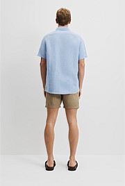 Regular Fit Organically Grown Linen Short Sleeve Shirt