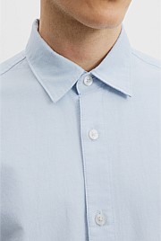 Relaxed Fit Good Earth Cotton Short Sleeve Oxford Shirt