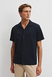 Australian Cotton Textured Short Sleeve Shirt