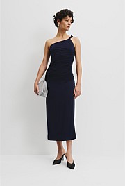 Cupro One Shoulder Dress