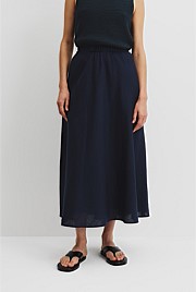 Organically Grown Linen Pull-On Skirt