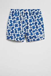 Recycled Blend Wavy Geometric Board Short