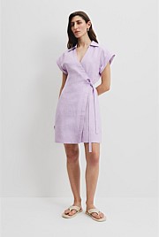 Organically Grown Linen Wrap Dress