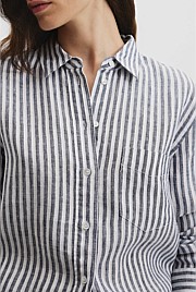 Organically Grown Linen Stripe Shirt