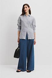 Organically Grown Linen Stripe Shirt