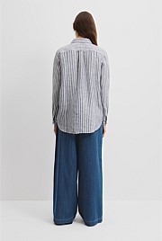 Organically Grown Linen Stripe Shirt