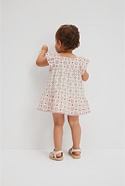 Organically Grown Cotton Geometric Splice Romper