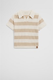 Organically Grown Cotton Wavy Knit Polo