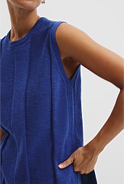 Organically Grown Cotton Linen Crew Tank