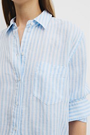 Organically Grown Linen Stripe Shirt