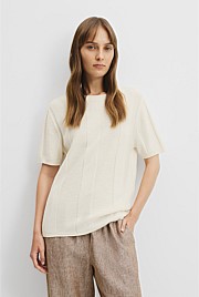 Organically Grown Cotton Linen Knit T-Shirt