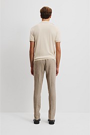 Cotton Silk Panel Zip Polo