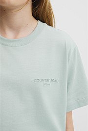 Teen Recycled Cotton Blend Oversized Embroidered T-Shirt