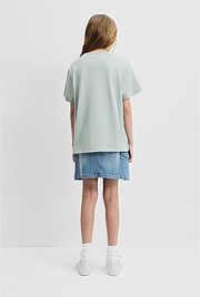 Teen Recycled Cotton Blend Oversized Embroidered T-Shirt