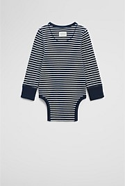 Organically Grown Cotton Rib Long Sleeve Bodysuit