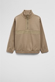 Organically Grown Cotton Waffle Splice Sweat