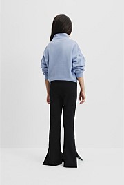 Organically Grown Cotton Blend Flare Tech Pant