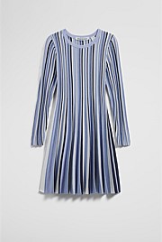 Metallic Long Sleeve Knit Dress