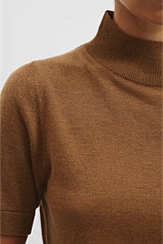 Australian Merino Wool Silk Short Sleeve Knit