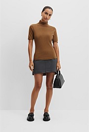 Australian Merino Wool Silk Short Sleeve Knit