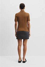 Australian Merino Wool Silk Short Sleeve Knit