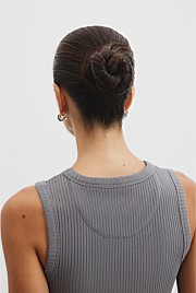 Australian Cotton Blend High Neck Rib Tank