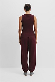 Australian Cotton Blend High Neck Rib Tank