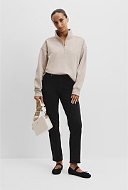Australian Cotton Zip Collar Sweat
