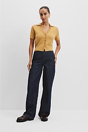 Short Sleeve Polo Knit