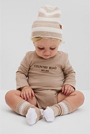 Organically Grown Stripe Knit Beanie