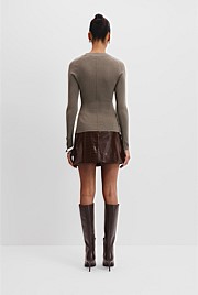 Australian Merino Wool Silk Long Sleeve Knit