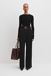 Merino Wool Silk Long Sleeve Knit