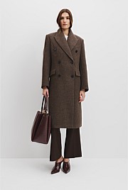 Double-Breasted Boucle Coat