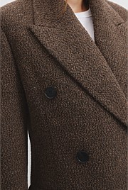 Double-Breasted Boucle Coat
