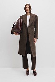 Double-Breasted Boucle Coat