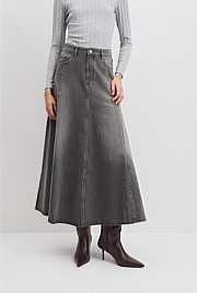 Denim Maxi Skirt