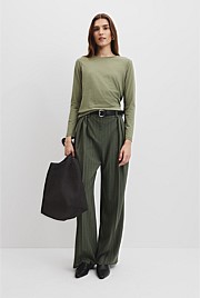Australian Good Earth Cotton Textured Slub T-Shirt