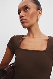 Australian Cotton Square Neck T-Shirt