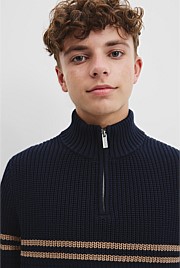 Teen Australian Cotton Half Zip Knit