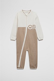 Organically Grown Cotton Logo Knit Jumpsuit
