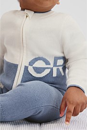 Organically Grown Cotton Logo Knit Jumpsuit
