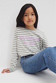 Organically Grown Cotton Long Sleeve Logo T-Shirt