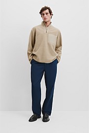 Recycled Polyester Half Zip Sweat
