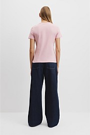 Australian Good Earth Cotton Slub Short Sleeve T-Shirt