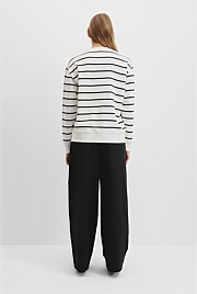 Australian Cotton Country Road Logo Stripe Sweat