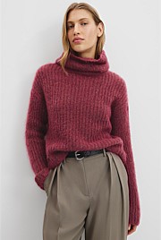 Funnel Neck Lofty Knit